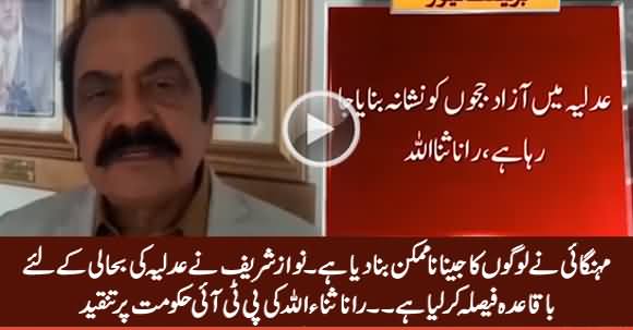Mehngai Ne Awaam Ka Jeena Na Mumkin Kar Dia Hai - Rana Sanaullah