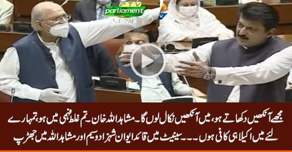 Mein Aankhein Nikaal Loonga - Clash Between Mushahid Ullah Khan & Shahzad Waseem in Senate