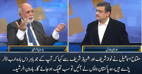 Miftah Ismail asked Sharif brothers to bring their 12 billion dollars back to Pakistan - Haroon Rasheed