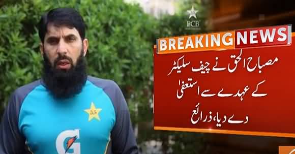 Misbah Ul Haq Resigns As Chief Selector Of Pakistan Cricket Team