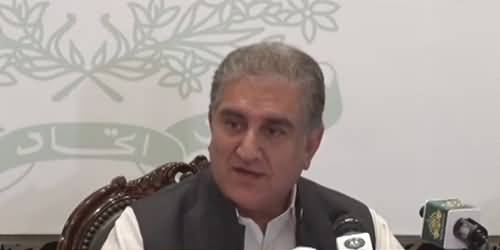 Modi's Sitting with Kashmiri Leadership Was Nothing But A 'Drama' - FM Shah Mehmood's Media Talk