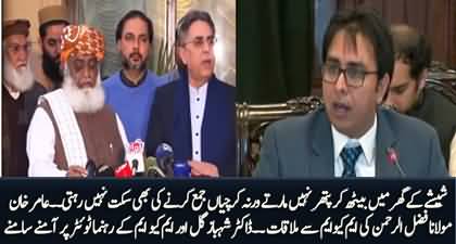 MQM's Amir Khan and Dr. Shahbaz Gill face-off on twitter over Fazal ur Rehman's meeting with MQM leaders