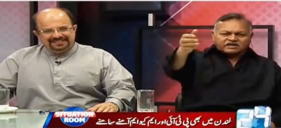 MQM's Mehfooz Yar Khan Threatening PTI's Faisal Wada in Live Show