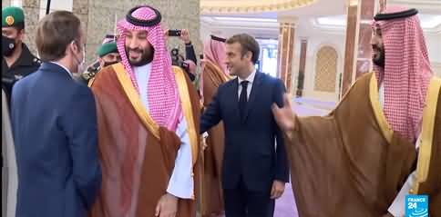 Muahmmad Bin Salman warmly welcome French President Emmanuel Macron in Saudi Arabia
