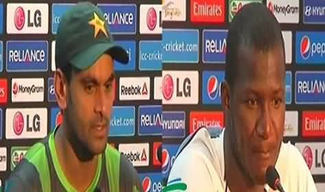 Muhammad Hafeez and Westindies Captain Talking to Media Before Match