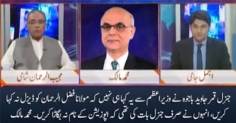 Malick tells what actually was discussed between PM & Army Chief about Fazlur Rehman's name-calling