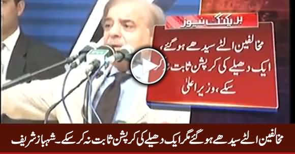 Mukhalifeen Ulte Seedhe Ho Gaye, Magar Aik Penny Ki Corruption Sabit Na Kar Sake - Shahbaz Sharif