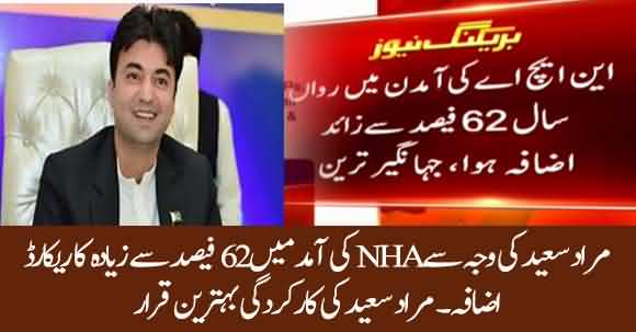 Murad Saeed Excellent Performance In NHA, Added 62 Percent In Revenue