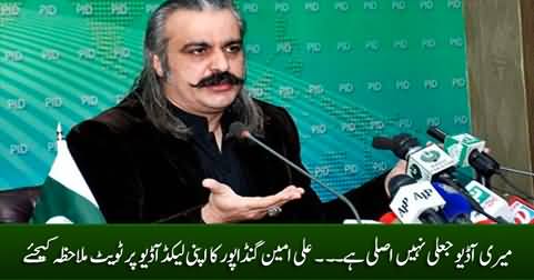 My leaked audio is real not fake - Ali Amin Gandapur's tweet on his leaked audio