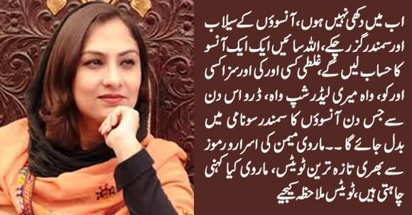 My Tears Will Turn Into Tsunami - See What Marvi Memon Wants To Say in Her Latest Tweets