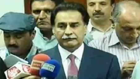 NA Speaker Ayaz Sadiq Talking to Media About PTI Members Resignations Issue
