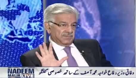 Nadeem Malik Live (Khawaja Asif Exclusive Interview) – 14th September 2015