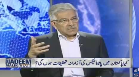 Nadeem Malik Live (Khawaja Asif Exclusive Interview) – 18th April 2016