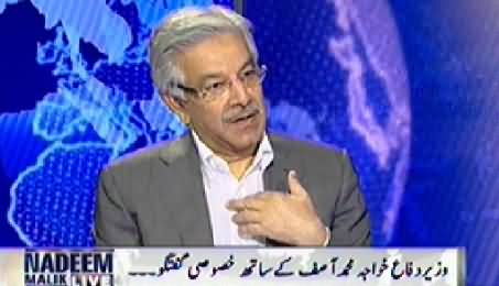 Nadeem Malik Live (Khawaja Asif Exclusive Interview) - 24th June 2014