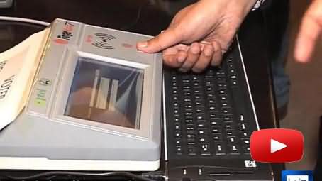 NADRA Electronic Voting Machine, Chairman NADRA Tariq Malik Explaining the Vote Casting Proedure