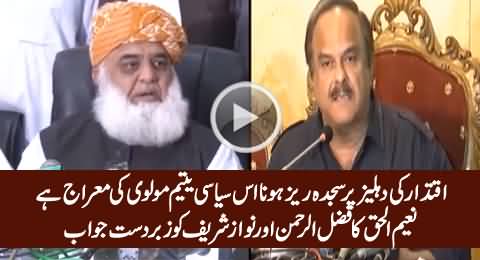 Naeem-ul-Haq's Excellent Reply to Fazal ur Rehman And Nawaz Sharif