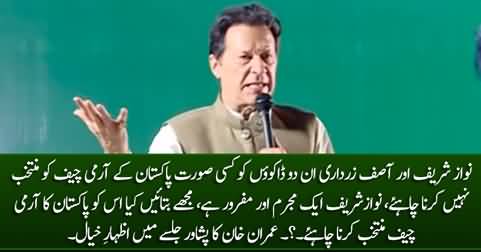 Nawaz Sharif & Asif Zardari are robbers they should not appoint Army Chief - Imran Khan