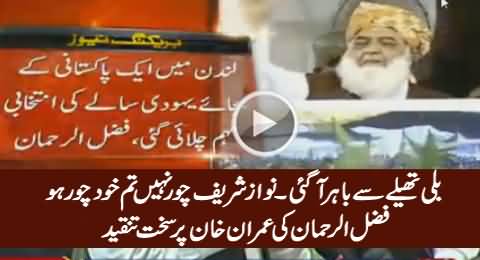 Nawaz Sharif Choor Nahi, Tum Khud Choor Ho - Fazal-ur-Rehman Bashing Imran Khan