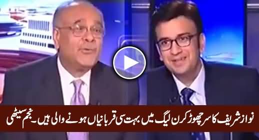 Nawaz Sharif Ka Sar Choor Kar PMLN Mein Bohat Qurbaniyan Hone Wali Hain - Najam Sethi