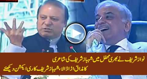 Nawaz Sharif Making Fun of Shahbaz Sharif's Poetry, Watch Shahbaz Sharif's Reaction