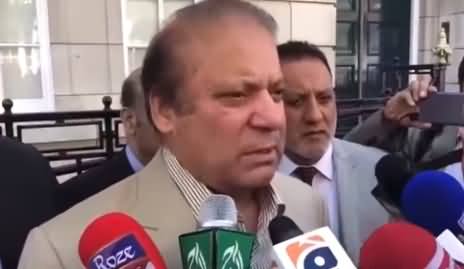 Nawaz Sharif Media Talk in London After Visiting His Wife, Criticizing Judiciary
