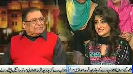 Nazir Naji Flirting with Young Girl of Mazaaqraat in Live Program