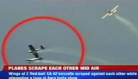 New Delhi: Wings of Two Indian Planes Collide During Air Acrobatics