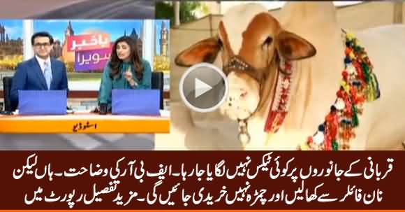 No Tax Implemented on Cattle Market - FBR Clarifies