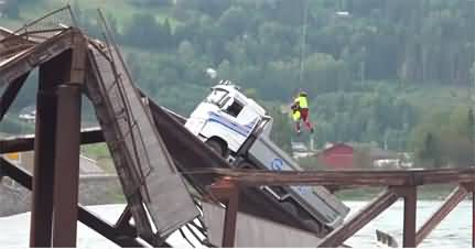Norway bridge collapse: Drivers of two vehicles rescued