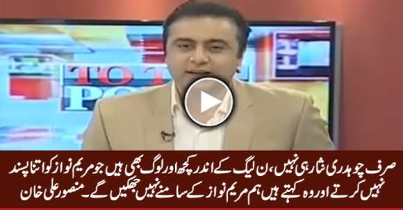 Not Only Chaudhry Nisar But Some Other Persons in PMLN Don't Like Maryam Nawaz - Mansoor Ali Khan