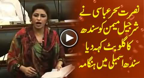 Nusrat Sahar Calls Sharjeel Memon Gullu Butt of Sindh, Fuss in Sindh Assembly