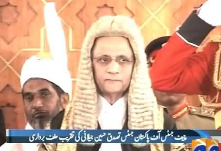 Oath Taking Ceremony of New Chief Justice of Pakistan Justice Tassaduq Hussain Jillani