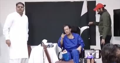 Off Camera Video: Imran Khan Getting Ready For Speech