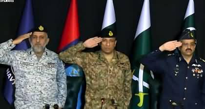 One year completed of 'Marka e Haq': DG ISPR, Pakistan Navy & Air Force Joint Press Conference