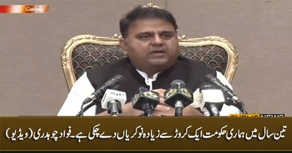 Our Govt Has Given More Than 1 Crore Jobs in Three Years - Fawad Chaudhry