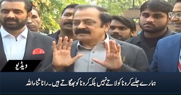 Our Rallies Do Not Spread Coronavirus, Rather They Eliminate Corona - Rana Sanaullah