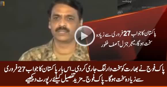 Pak Army Issues Strict Warning to India Against Any Misadventure