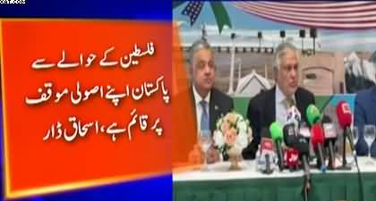 Pakistan firmly committed to stance on Palestine, Israel - Ishaq Dar responds to question about Abraham Accord
