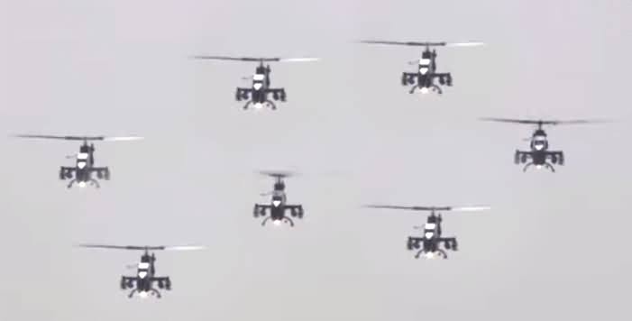 Pakistan Military's Fighter Cobra Helicopters' Fly Pass on Pakistan Day Parade