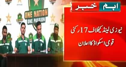 Pakistan Team Squad Announced For Series Against New Zealand, M.Amir & Immad Wasim returned