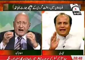 Pakistani Ambassador Zafar Hilali Abusing Hafiz Saeed infront of Indians in Pak India Takra