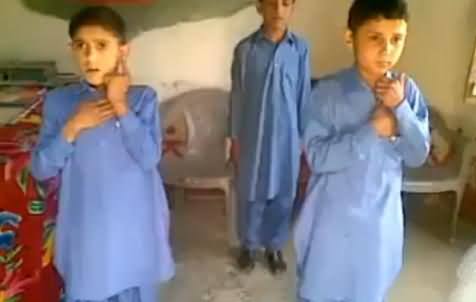 Pakistani Children Expressing Their Love For Pakistan Army