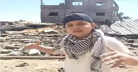 Palestinian Boy Raps for Gaza, Describing Devastating Situation of Palestine