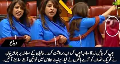 Palwasha Khan verbal clash in Senate on TTP issue