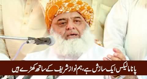 Panama Leaks Is A Conspiracy, We Are With Nawaz Sharif - Fazal-ur-Rehman