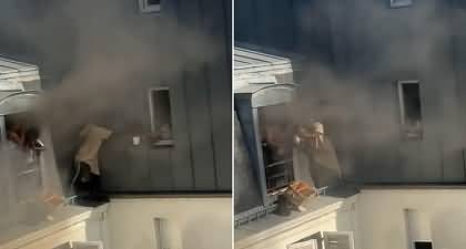 Paris: Incredible moments when a hero caretaker saves babies from burning tower