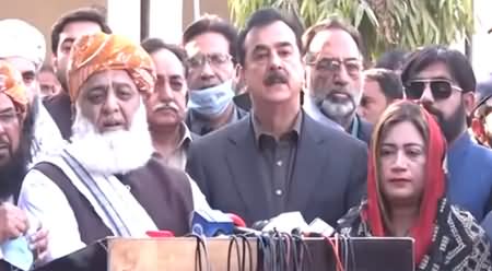 PDM Leaders Maulana Fazlur Rehman, Rana Sanaullah And Yousaf Raza Gillani Media Talk