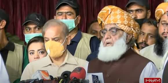 PDM Leaders Maulana Fazlur Rehman & Shahbaz Sharif's Media Talk - 28th August 2021