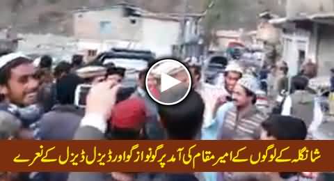 People of Shangla Chanting Go Nawaz Go and Diesel, Diesel on the Arrival of Amir Muqam