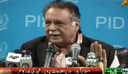 Pervaiz Rasheed Press Conference In Reply to Imran Khan – 29th January 2015